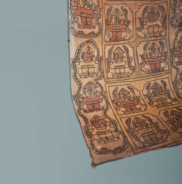 Textil De Gasa Pintado A Mano